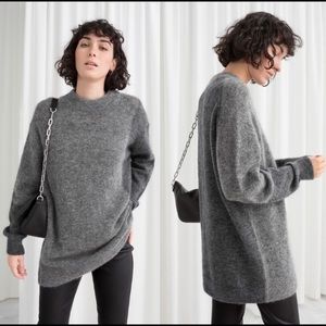 & Other Stories gray oversized wool blend sweater XS